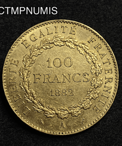 ,MONNAIE,100,FRANCS,OR,GENIE,1882,