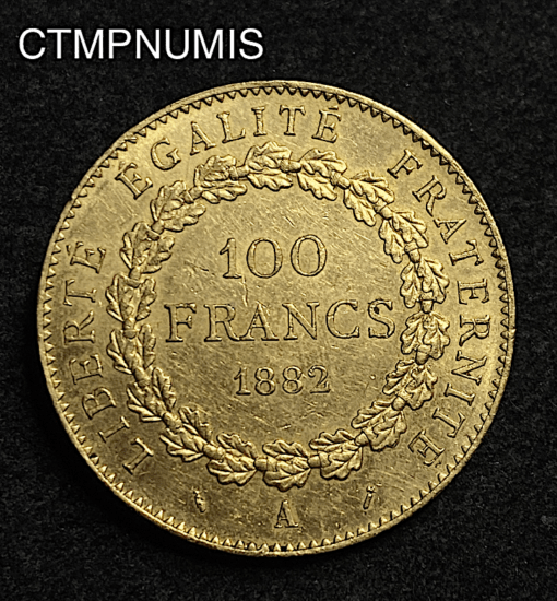 ,MONNAIE,100,FRANCS,OR,GENIE,1882,