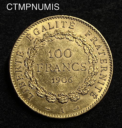 ,MONNAIE,100,FRANCS,OR,GENIE,1906,