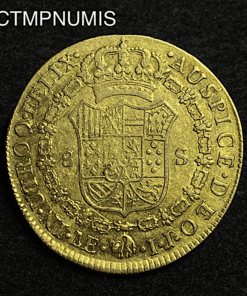 ,MONNAIE,PEROU,8,ESCUDOS,CHARLES,IV,OR,1794,LIMA,