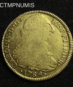 ,MONNAIE,COLOMBIE,8,ESCUDOS,OR,1789,POPAYAN,