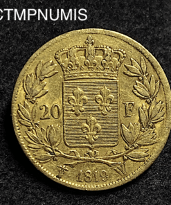 ,MONNAIE,20,FRANCS,OR,LOUIS,XVIII,1819,W,LILLE,