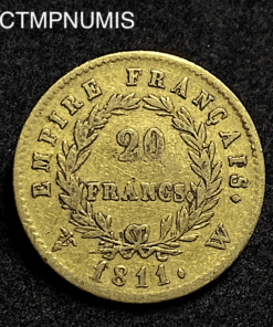 ,MONNAIE,20,FRANCS,OR,NAPOLEON,1811,W,LILLE,