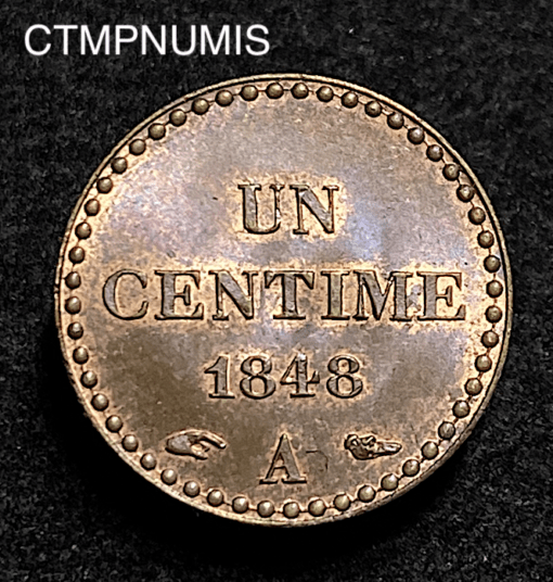 ,MONNAIE,UN,CENTIME,DUPRE,1848,