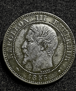 ,MONNAIE,EMPIRE,2,CENTIMES,NAPOLEON,1855,MARSEILLE,MA,