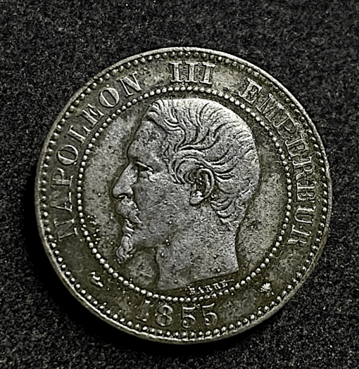 ,MONNAIE,EMPIRE,2,CENTIMES,NAPOLEON,1855,MARSEILLE,MA,