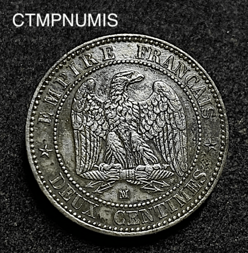 ,MONNAIE,EMPIRE,2,CENTIMES,NAPOLEON,1855,MARSEILLE,MA,