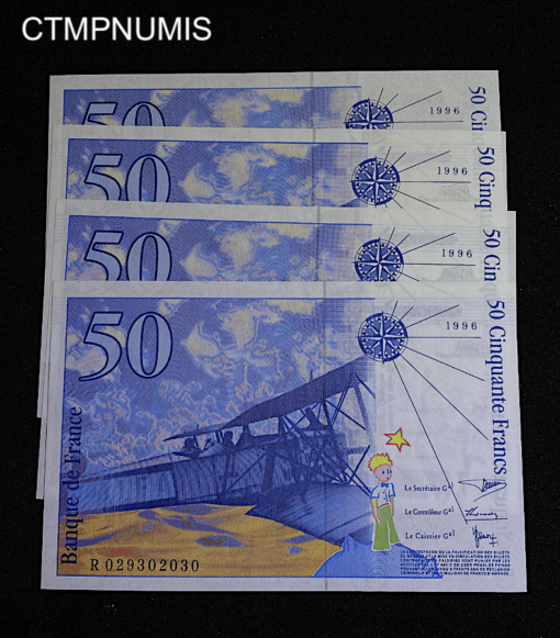 ,BILLET,50,FRANCS,SAINT,EXUPERY,1996,NEUF,