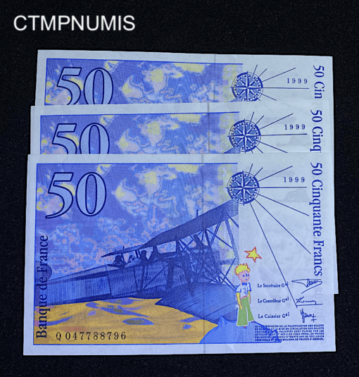 ,BILLET,50,FRANCS,SAINT,EXUPERY,1999,NEUF,