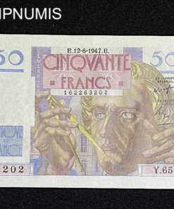,BILLET,50,FRANCS,LE,VERRIER,12,6,1947,