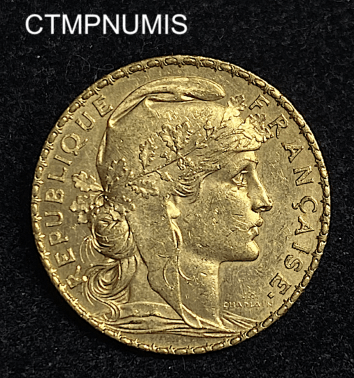 ,MONNAIE,20,FRANCS,OR,COQ,1900,