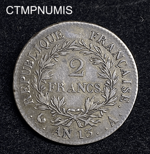 ,MONNAIE,2,FRANCS,NAPOLEON,AN,13,A,