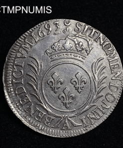 ,MONNAIE,ROYALE,LOUIS,XIV,1/2,ECU,PALMES,1693,