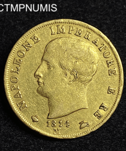 ,MONNAIE,ITALIE,40,LIRE,OR,NAPOLEON,1814,MILAN,