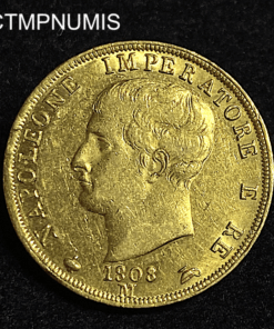 ,MONNAIE,ITALIE,40,LIRE,OR,NAPOLEON,1814,MILAN,