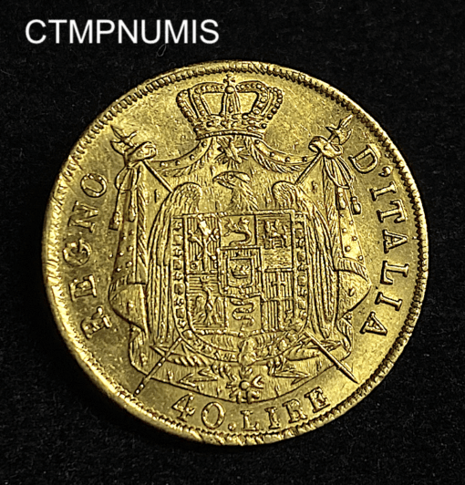 ,MONNAIE,ITALIE,40,LIRE,OR,NAPOLEON,1814,MILAN,