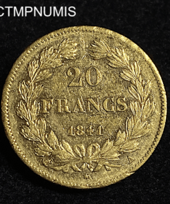 ,MONNAIE,20,FRANCS,OR,LOUIS,PHILIPPE,1841,