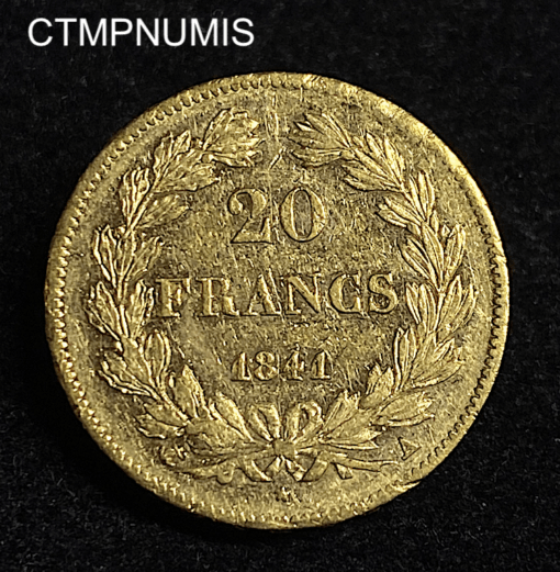 ,MONNAIE,20,FRANCS,OR,LOUIS,PHILIPPE,1841,