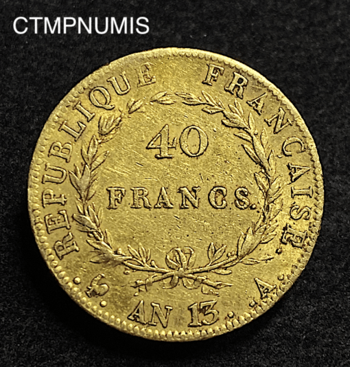 ,MONNAIE,40,FRANCS,OR,NAPOLEON,AN,13,