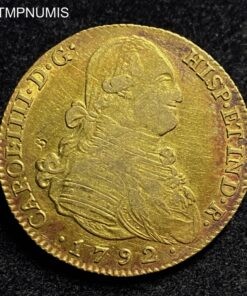 ,MONNAIE,ESPAGNE,4,ESCUDOS,OR,1792,MADRID,