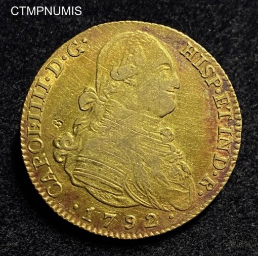,MONNAIE,ESPAGNE,4,ESCUDOS,OR,1792,MADRID,