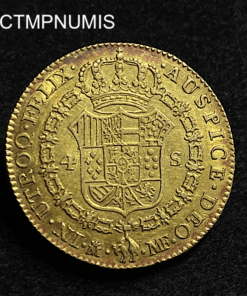 ,MONNAIE,ESPAGNE,4,ESCUDOS,OR,1792,MADRID,