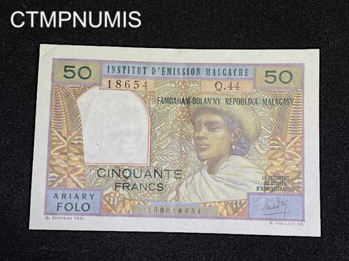 ,BILLET,50,FRANCS,MADAGASCAR,SPL,