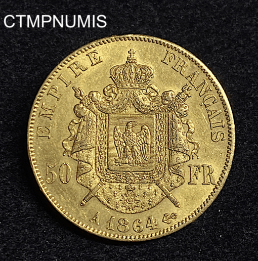,MONNAIE,50,FRANCS,OR,NAPOLEON,1864,