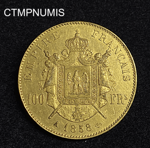 ,MONNAIE,100,FRANCS,OR,NAPOLEON,1858,