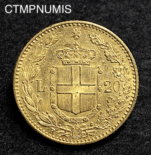 ,MONNAIE,ITALIE,20,LIRE,OR,1889,