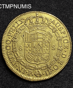 ,MONNAIE,COLOMBIE,8,ESCUDOS,OR,1810,POPAYAN,