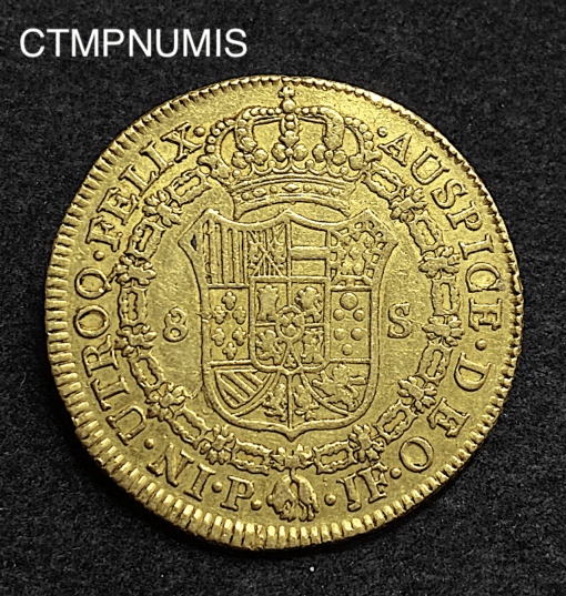 ,MONNAIE,COLOMBIE,8,ESCUDOS,OR,1810,POPAYAN,