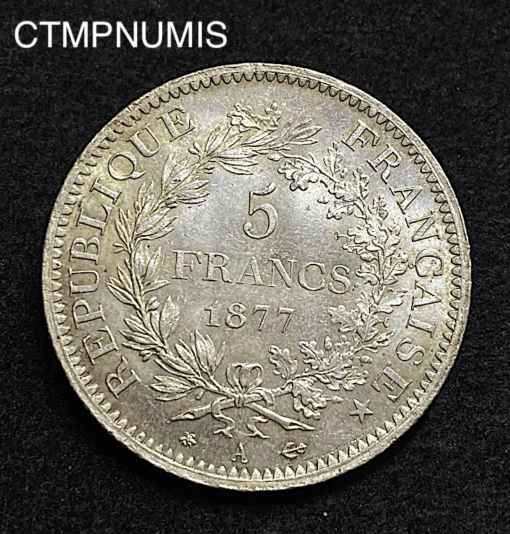 ,MONNAIE,5,FRANCS,HERCULE,ARGENT,1877,