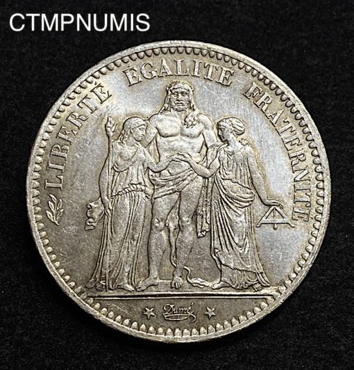 ,MONNAIE,5,FRANCS,HERCULE,ARGENT,1877,