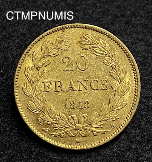 ,MONNAIE,20,FRANCS,OR,LOUIS,PHILIPPE,1848,