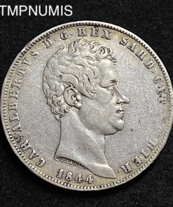 ,MONNAIE,ITALIE,5,LIRE,ARGENT,1844,GENES,