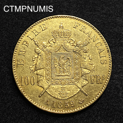 ,MONNAIE,100,FRANCS,OR,NAPOLEON,1859,