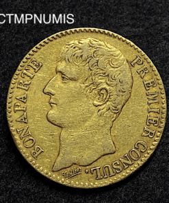 ,MONNAIE,40,FRANCS,OR,BONAPARTE,CONSUL,AN,XI,