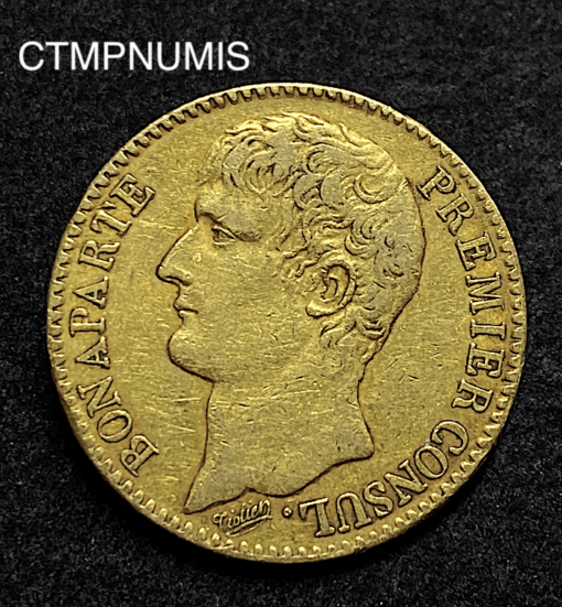 ,MONNAIE,40,FRANCS,OR,BONAPARTE,CONSUL,AN,XI,