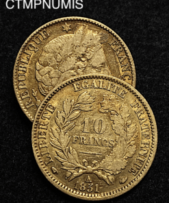 ,MONNAIE,10,FRANCS,OR,CERES,1851,