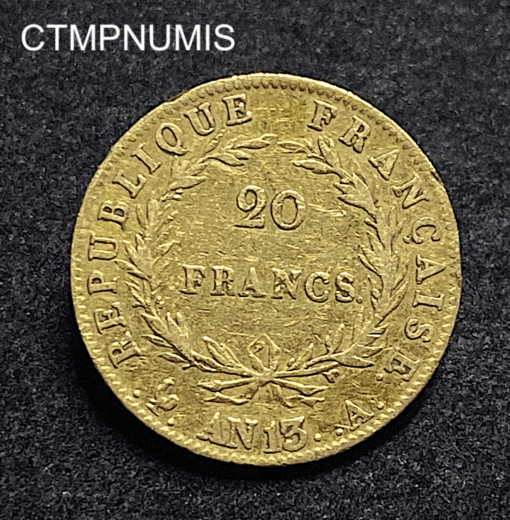 ,MONNAIE,20,FRANCS,OR,NAPOLEON,AN,13,