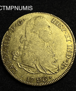 ,MONNAIE,BOLIVIE,8,ESCUDOS,OR,1796,POTOSI,