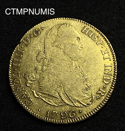 ,MONNAIE,BOLIVIE,8,ESCUDOS,OR,1796,POTOSI,