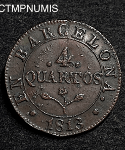 ,MONNAIE,CATALOGNE,ESPAGNE,4,CUARTOS,1813,