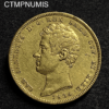 ,MONNAIE,ITALIE,100,LIRE,OR,1834,TURIN,