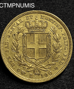,MONNAIE,ITALIE,100,LIRE,OR,1834,TURIN,