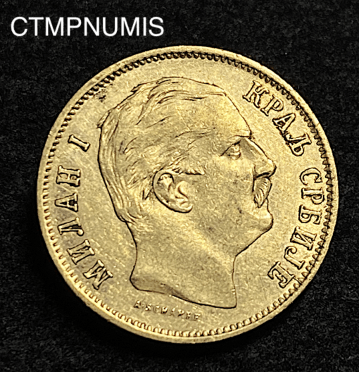 ,MONNAIE,SERBIE,10,DINARA,OR,1882,