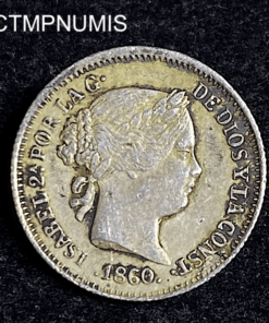 ,MONNAIE,ESPAGNE,1,REAL,ARGENT,ISABEL,1860,