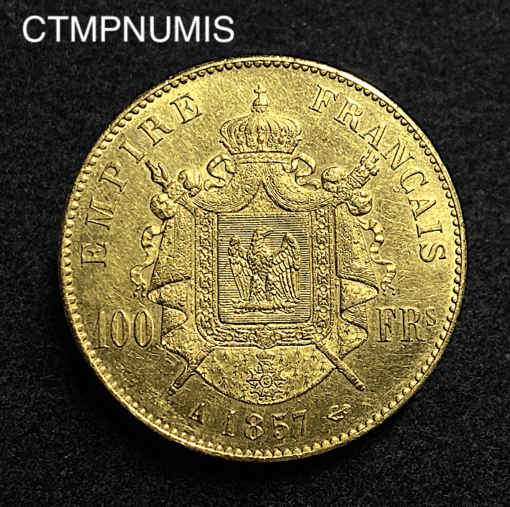 ,MONNAIE,100,FRANCS,OR,NAPOLEON,1857,