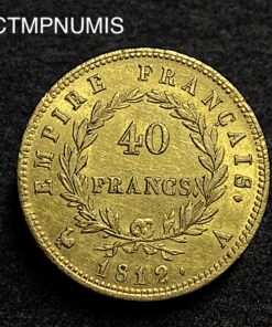 ,MONNAIE,40,FRANCS,OR,NAPOLEON,I°,1812,